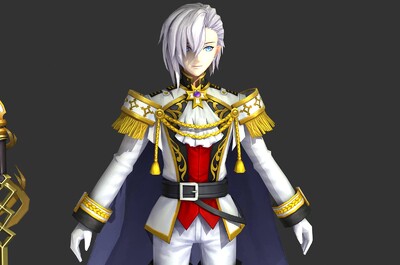 卡通 中世纪王子 贵族 殿下 将军 剑士 骑士 宫廷骑士长 皇子 大将