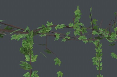 8种pbr次时代爬藤,藤蔓植物游戏简模3d模型