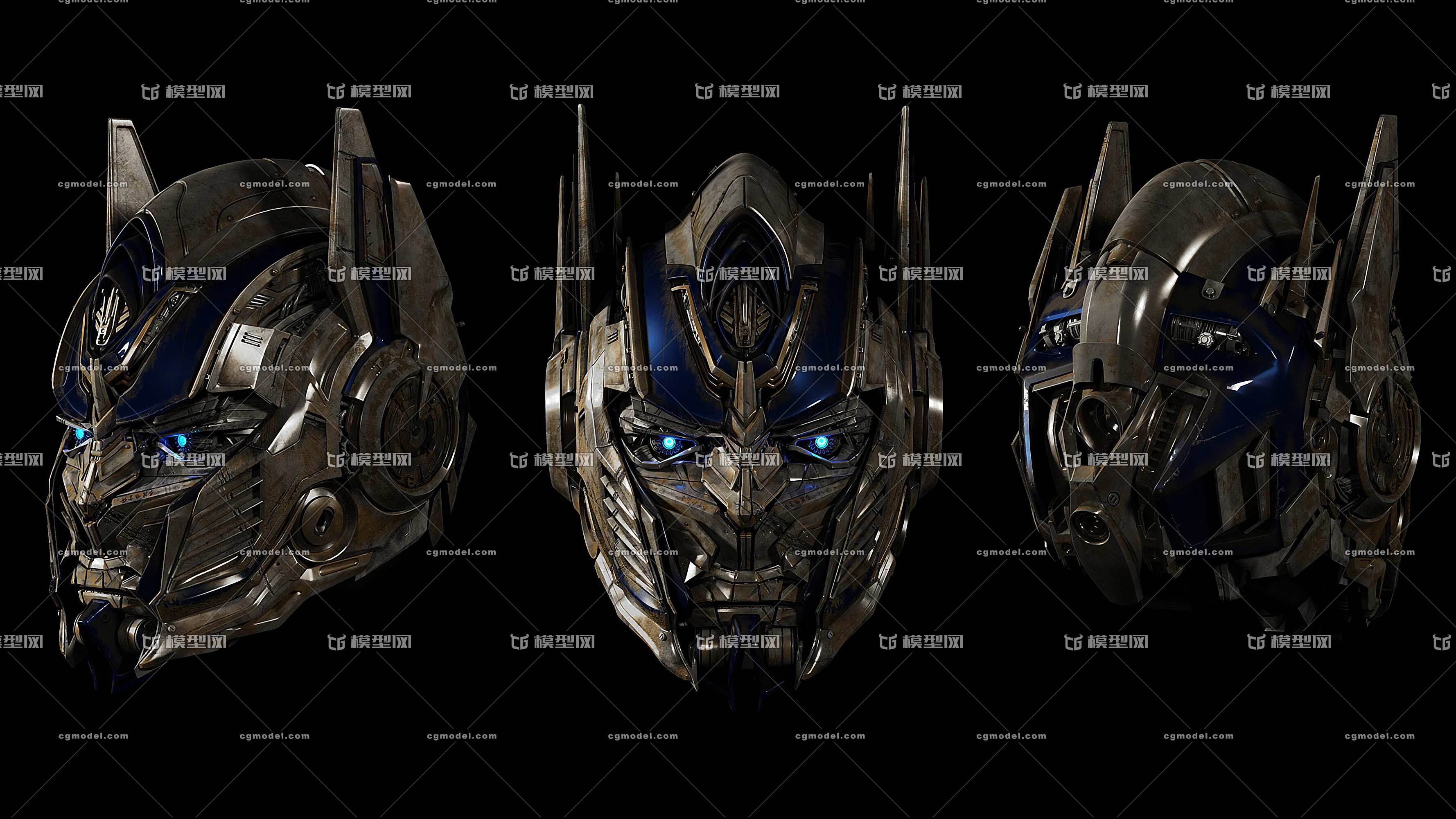 变形金刚 骑士擎天柱 头部 cg顶级渲染