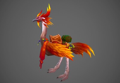 手绘 火鸟【有动画】 鸵鸟坐骑 火烈_我爱cgmodel作品_动物飞禽_cg