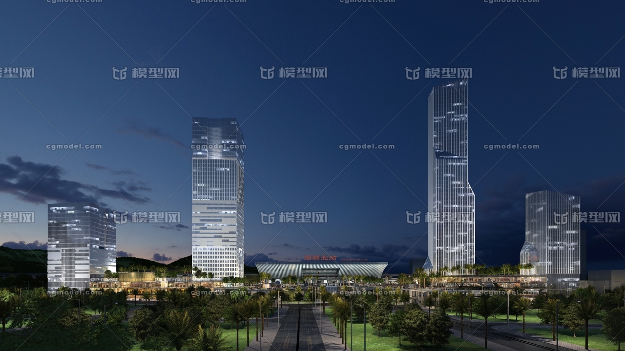 建筑 设计 方案 深圳 深圳北站 深圳北 高铁站 商务圈 tod 商务区