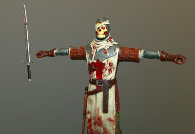 亡灵兵团 骷髅士兵  pbr  中世纪  骷髅战士  十字军团骷髅兵