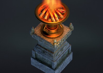 火盆,火台,石灯,石头火台,烧火盆子,火炉,火盘,古代照明,游戏道具