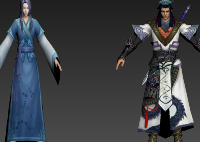 古装人物 修仙模型-男人模型库-3ds Max(.max)模型下载-cg模型网