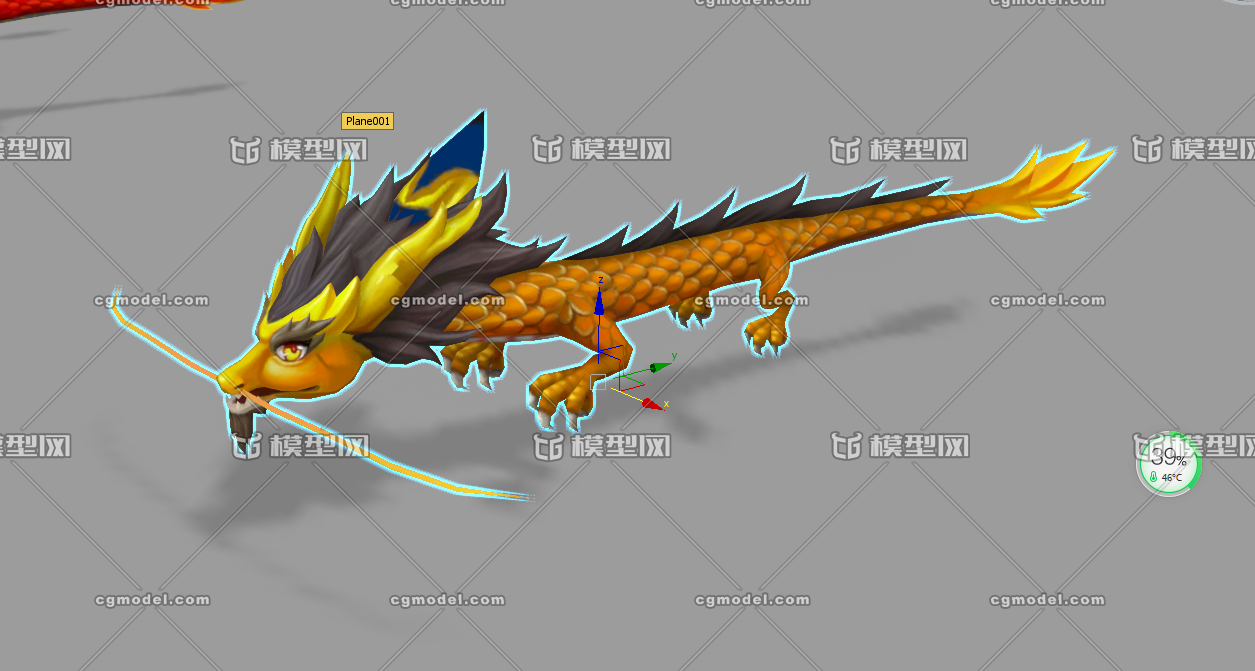 四条中国龙q吧卡通风格