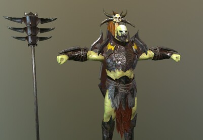 pbr  魔戒兽人部落头领   半兽人统领