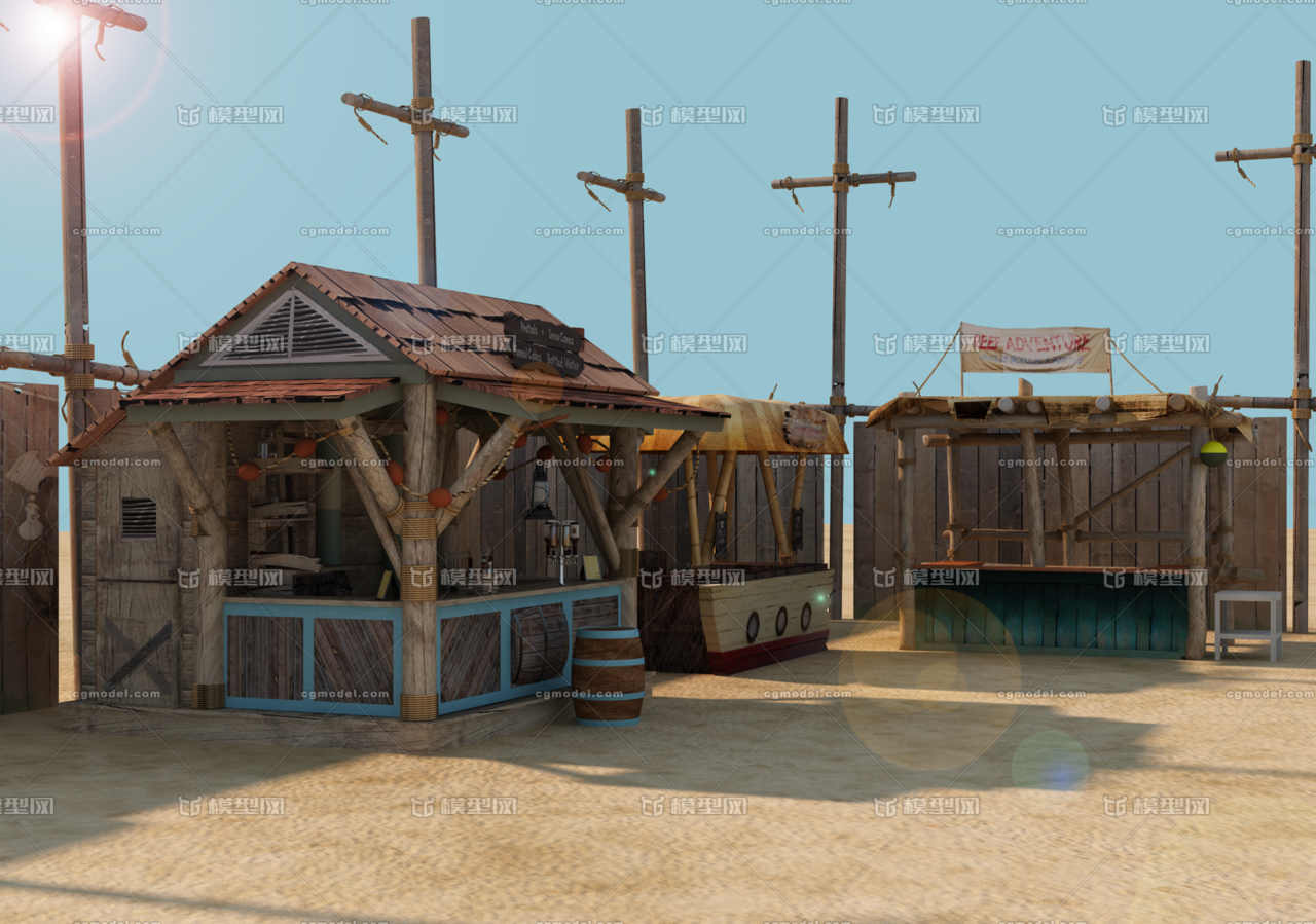 房子 建筑 木屋 游戏场景 西部牛仔