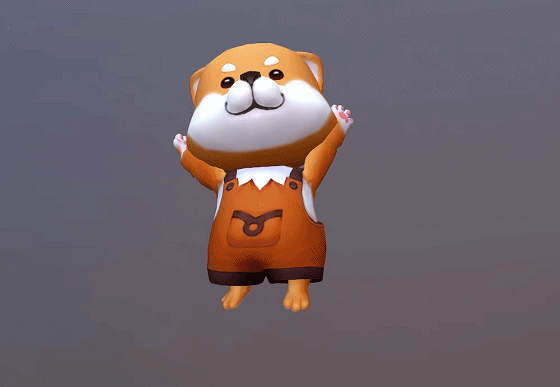 卡通q版 秋田犬【有动画】 可爱小狗先生 卡通形象