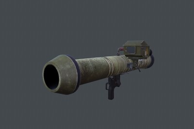 pbr次时代材质pf98反坦克火箭筒发射器