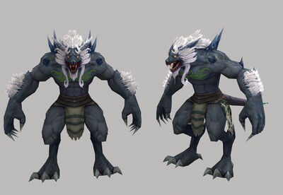 游戏模型 狼人 游戏人物模型 人形怪物 妖变异的狼人 恶狼 狼