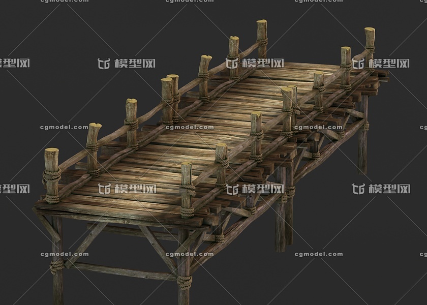 桥 木桥模型-场景部件模型库-3ds Max(.max)模型下载-cg模型网