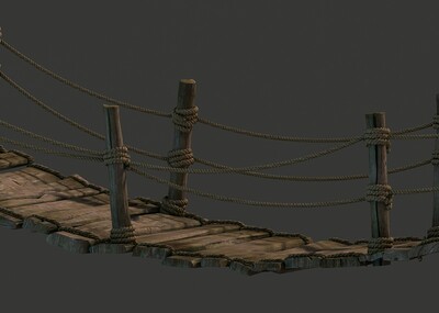 吊桥 木桥模型-场景部件模型库-3ds Max(.max)模型下载-cg模型网