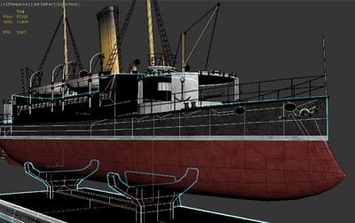 超勇级撞击巡洋舰 北洋水_spikegao作品_船艇古代船/仿古船_cg模型网