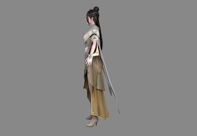 古装 汉服美女模型-女人模型库-Maya(.ma/.mb)模型下载-cg模型网