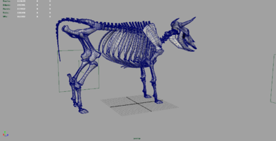 写实牛骨架模型 黄牛的骨架 标本 牛骨头 动物骨架
