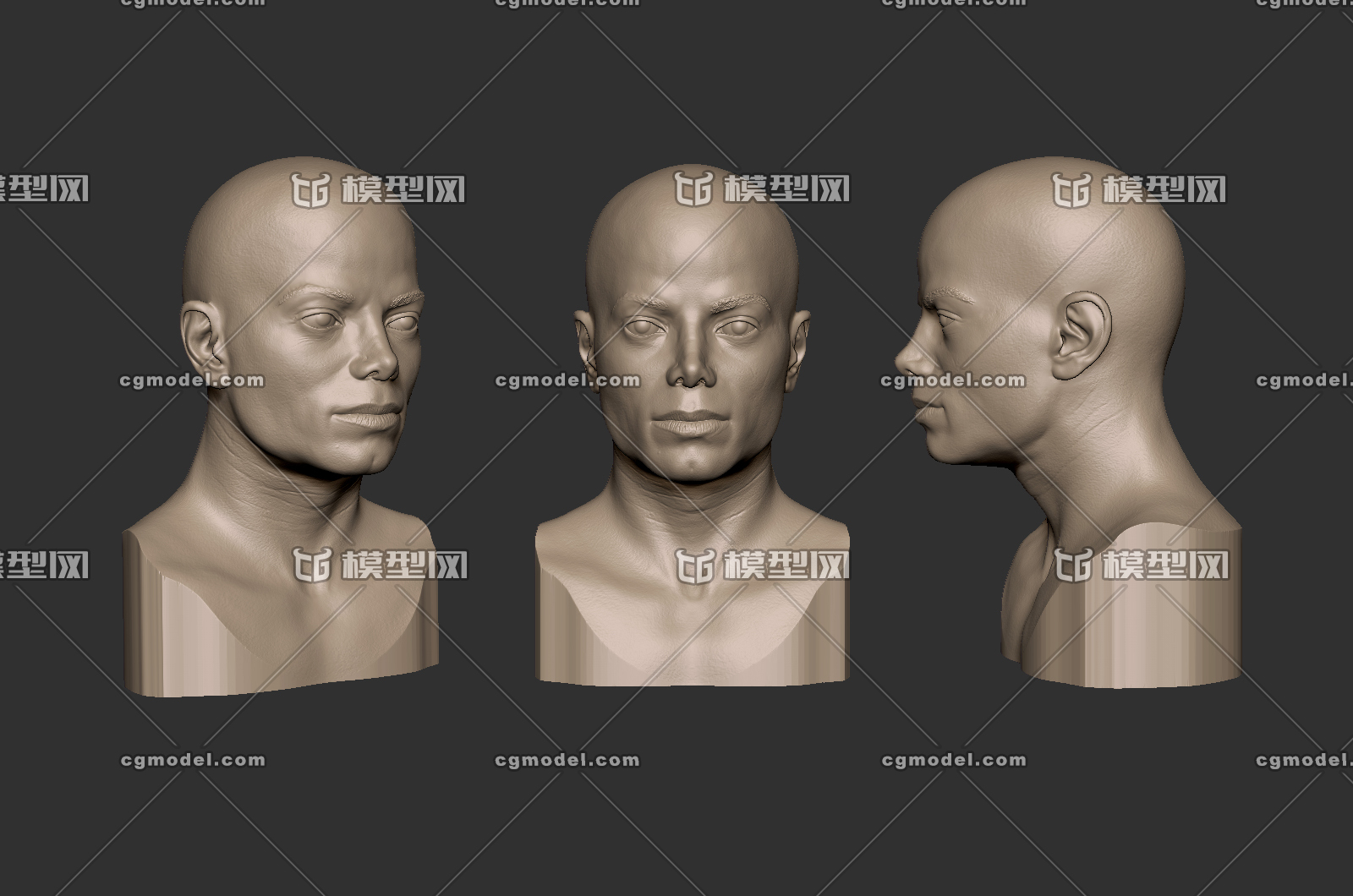 185 邁克 傑克遜 mj 流行 頭雕 頭像 肖像 3d掃描 3d打印 stl 手辦