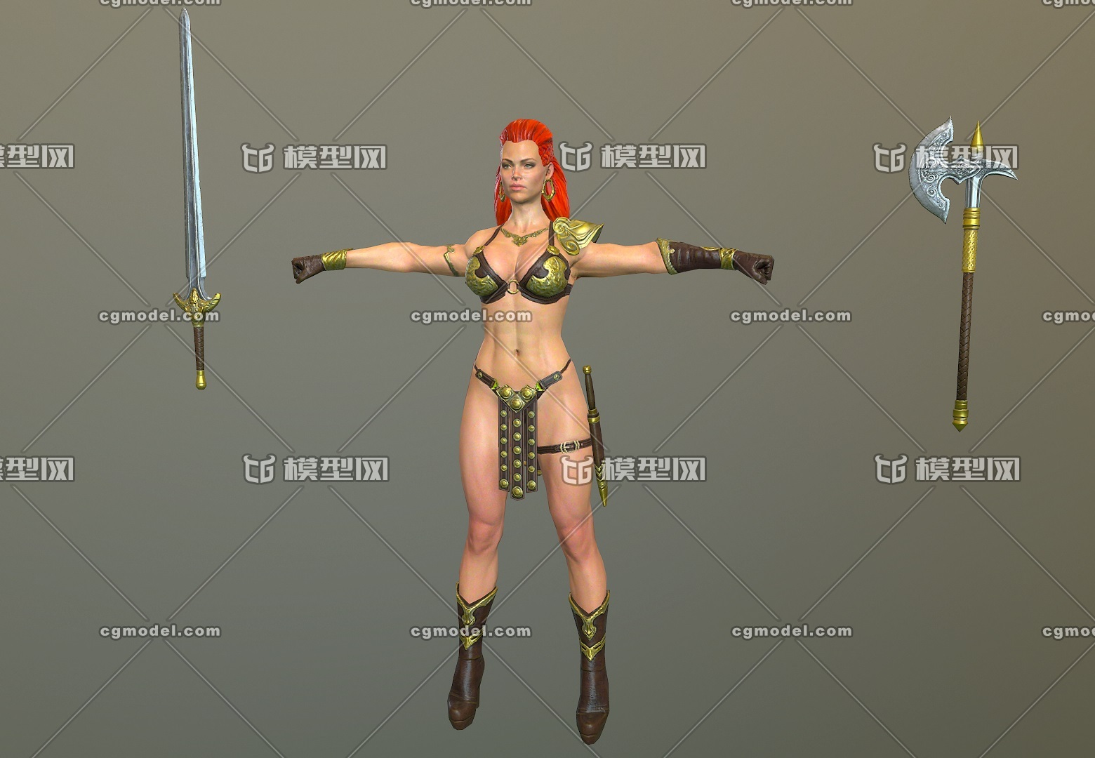 ***  pbr 西方野蛮女人  次世代 性 感 女战士