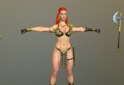 ***  pbr 西方野蛮女人  次世代 性 感 女战士