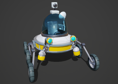 多边形 卡通 q版 可爱 探月车 登月车 月球车 宇宙侦探车 火星登录器