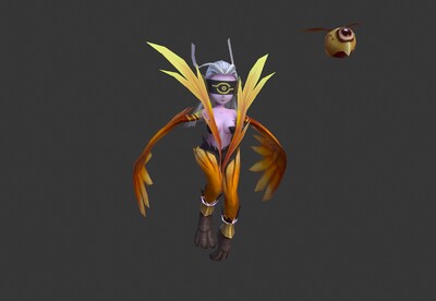 卡通手绘鸟人 【有动画】 q版  怪物  鸟怪