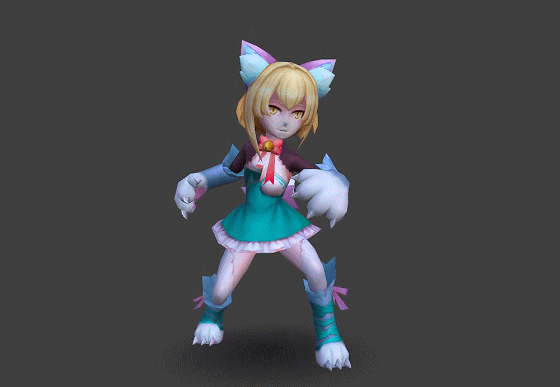 卡通 手绘 小猫女【有动画】 q版 漫画小猫咪