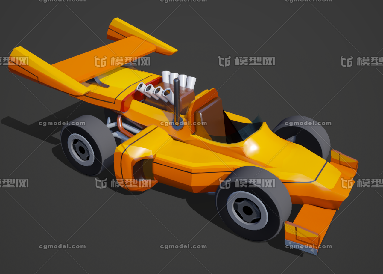 多边形卡通q版可爱赛车方程式赛车formula F1赛车 Cg模型网 Cgmodel 三维设计师交流互动平台 专注多品类3d模型下载 原创作品分享 软件学习