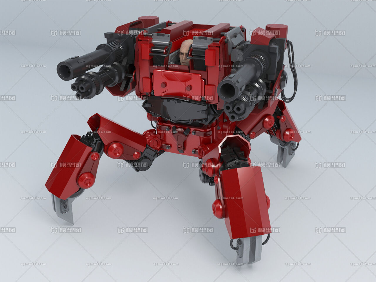 科幻系列帝国机甲——步行者_雨中无人作品_人物机器人/机甲_cg模型网