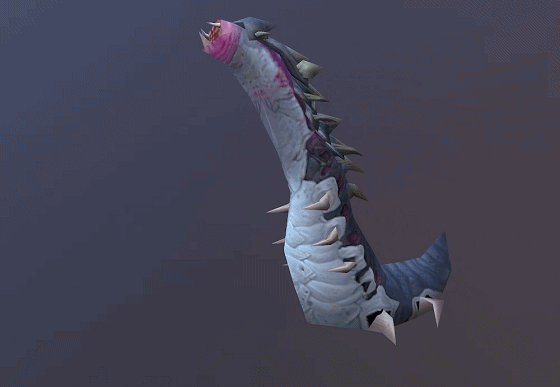 手绘 简模 巨型蠕虫 【有动画】 爬行怪物 爬行蠕虫