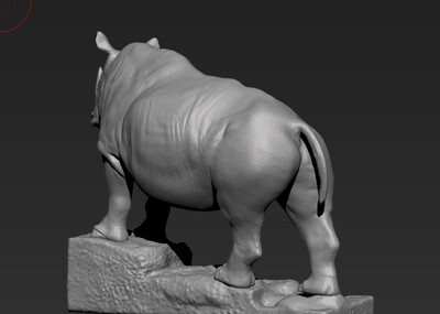 站立的犀牛_jdd0416作品_动物哺乳_cg模型网