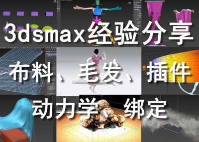 3dmax动画、动力学、布料、毛发、CAT骨骼、特效、Ornatrix