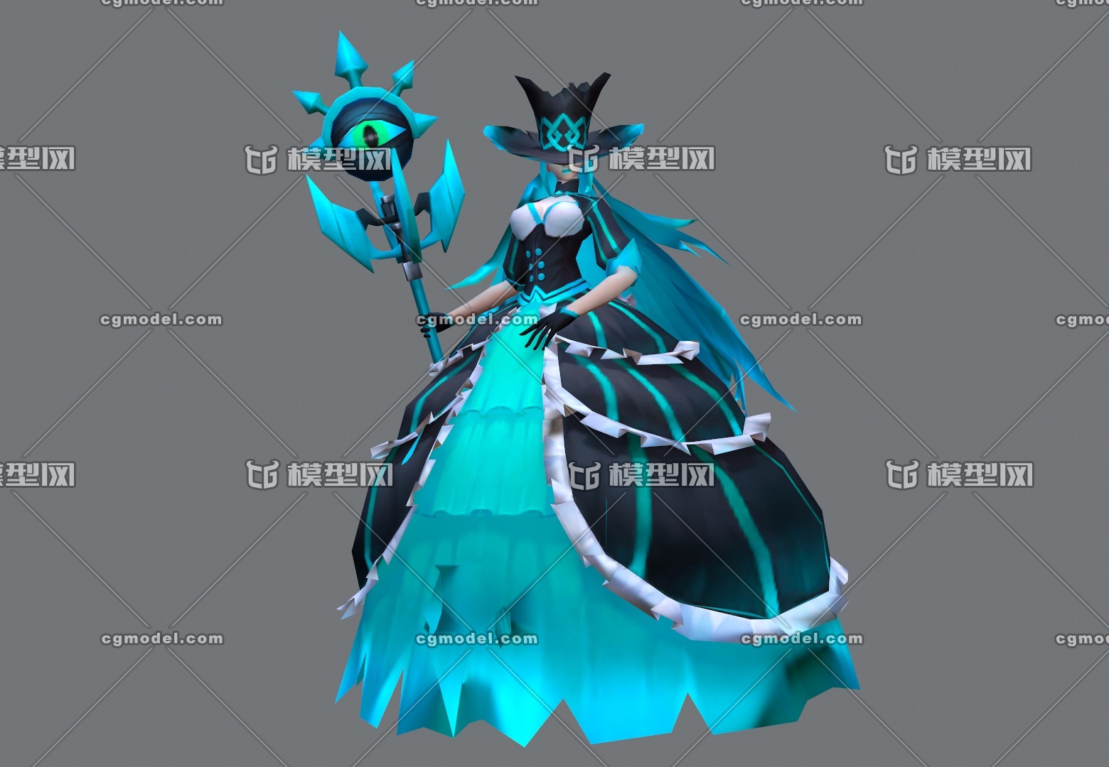 卡通女魔法师 邪魅法师 【19组动画】 巫师