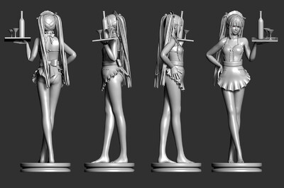 246 女仆装 女仆 内衣 美女 制服 少女 性感 比基尼 3d扫描 3d打印