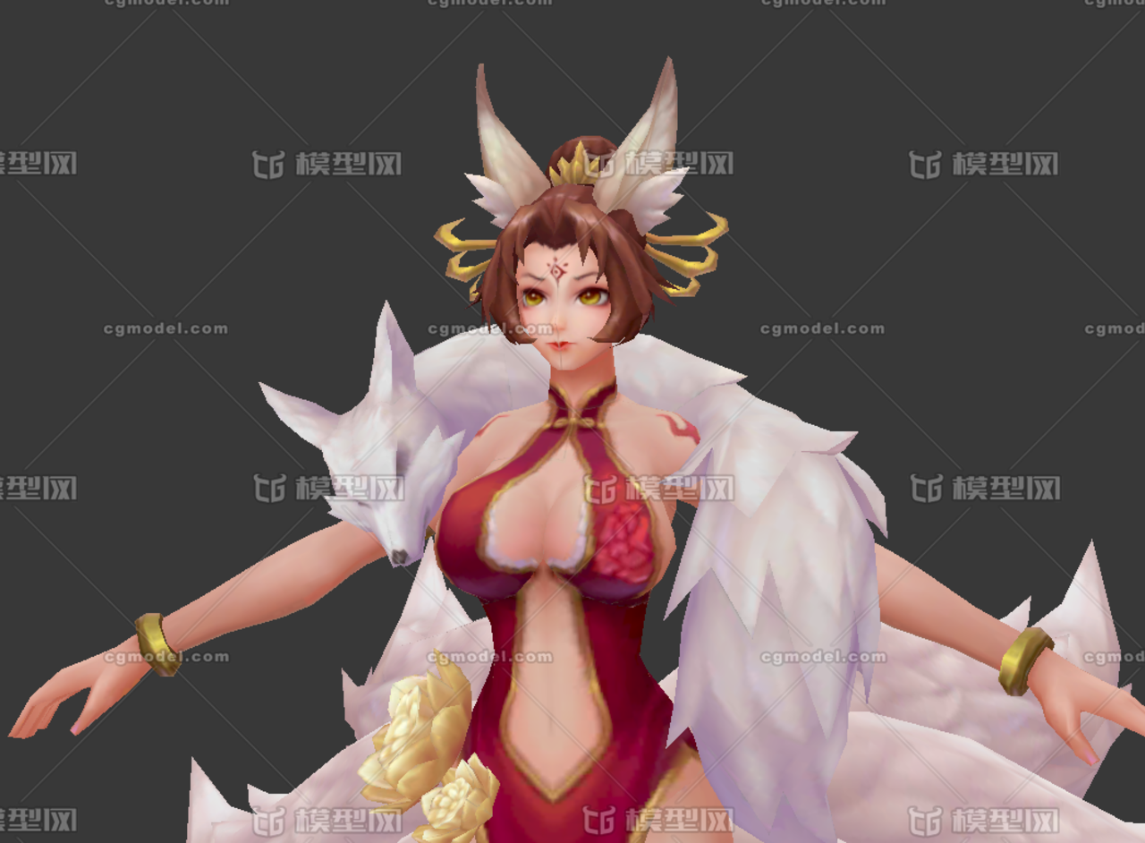 制作精美的九尾狐妖