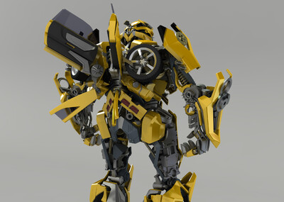 变形金刚 大黄蜂_408289727作品_人物机器人/机甲_cg模型网