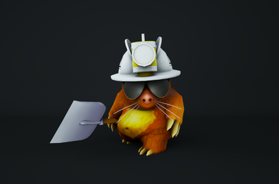 【带绑定无ik】 卡通土拨鼠 可爱 q版 拟人 矿工土拨鼠 鼠类 低面