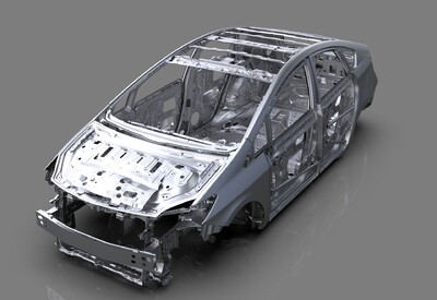 丰田普锐斯框架   轿车   丰田汽车  汽车框架结构  混合动力汽车