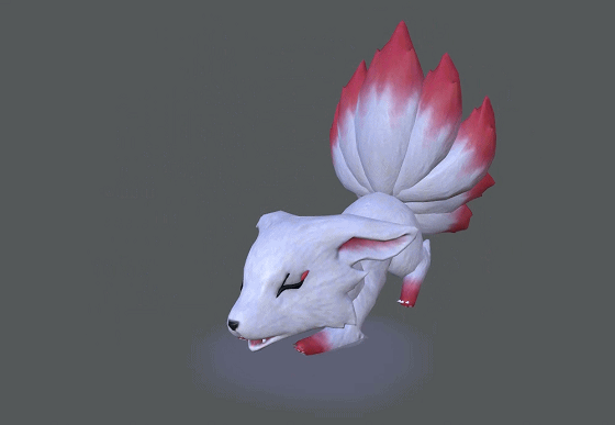 卡通 九尾火狐 【有动画】 可爱q版 九尾狐  宠物精灵 小狐狸