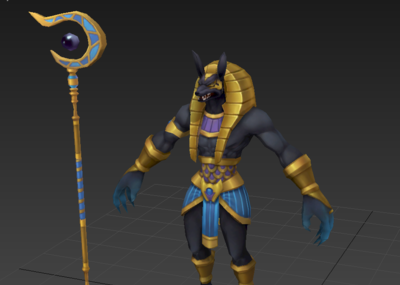 埃及死神阿努比斯_zyfox作品_人物异形怪物_cg模型网