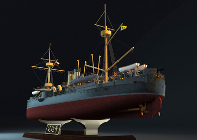 定远号 定远号战列舰模型-古代船/仿古船模型库-3ds Max(.max)模型下载-cg模型网