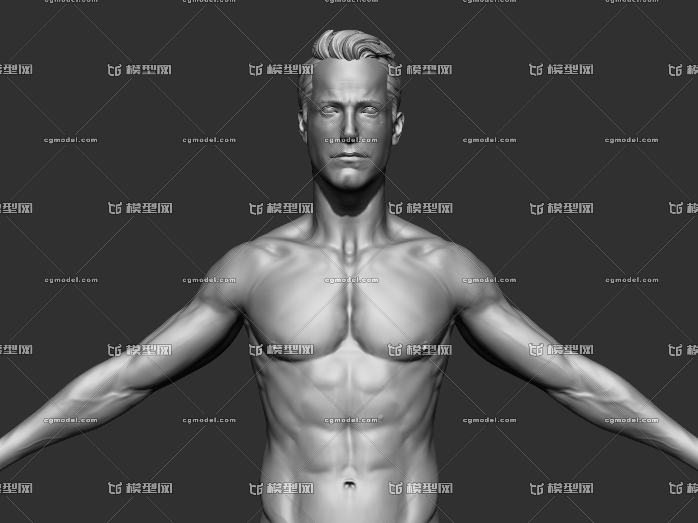 完璧な裸の体を見せている強い男裸の胴体 | プレミアム写真