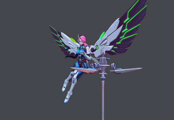 次世代 科幻 女天使【有动画】科幻机械天使 scifi  angel