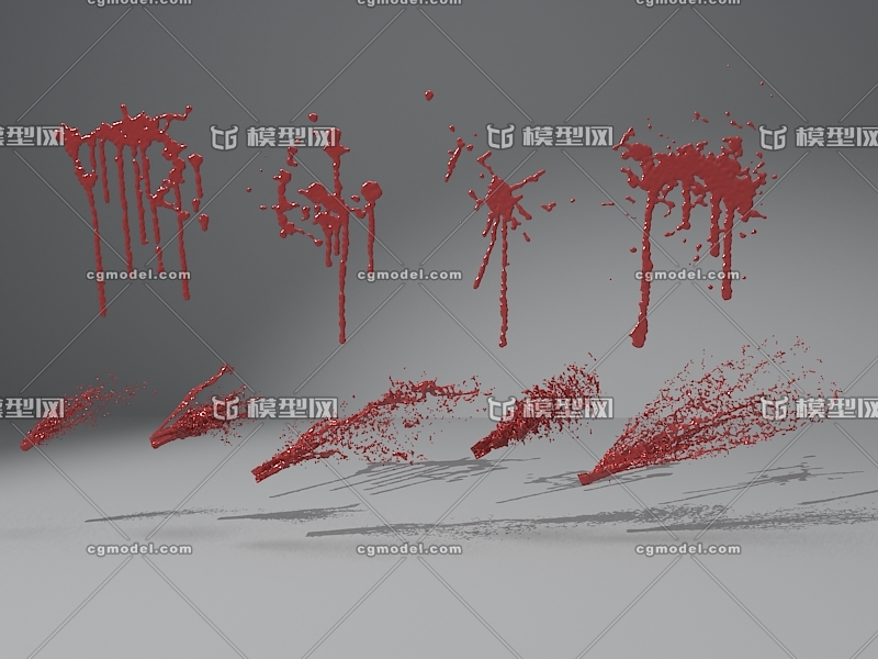 液体 水 流体 血液 喷血 静态模型 max2012 fbx