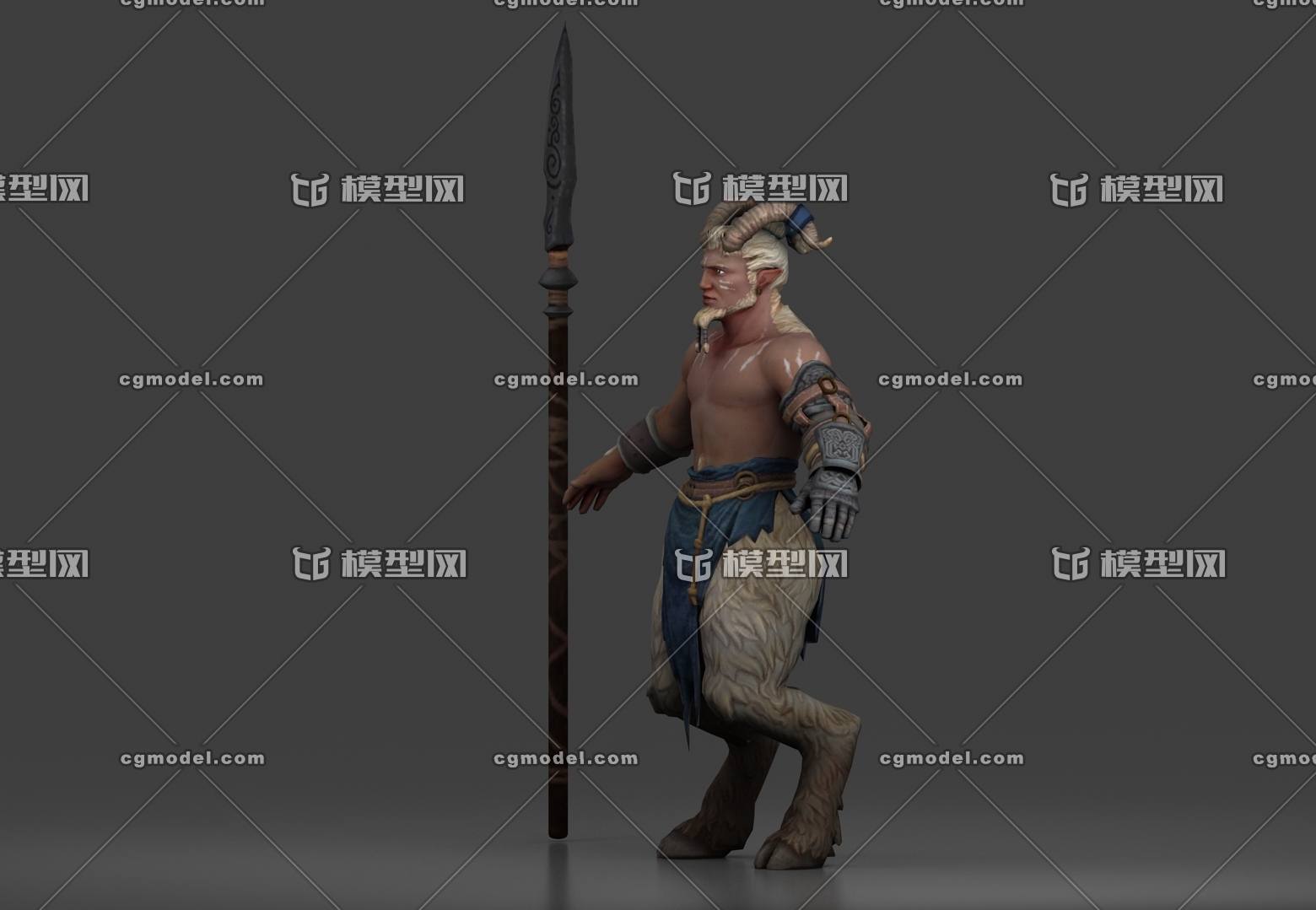 次世代羊角怪【带法线】 人羊兽 古希腊神话 萨提洛斯 半人羊 半人半