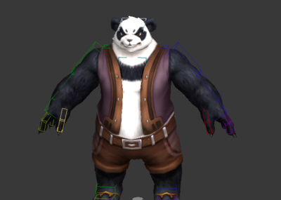 熊猫卡通熊猫肌肉熊猫