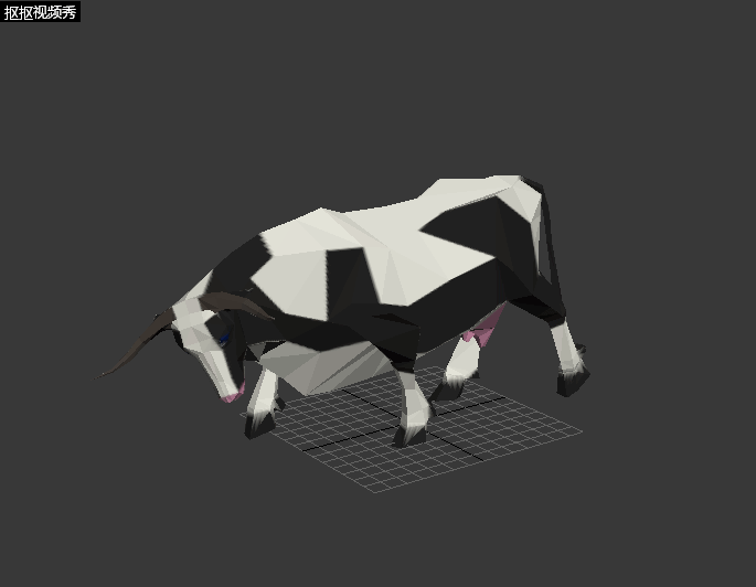 low poly 风格 卡通 奶牛 高质量 游戏模型-哺乳-动物-那年冬天灬-cg