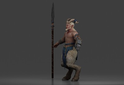 次世代羊角怪【带法线】 人羊兽 古希腊神话 萨提洛斯 半人羊 半人半