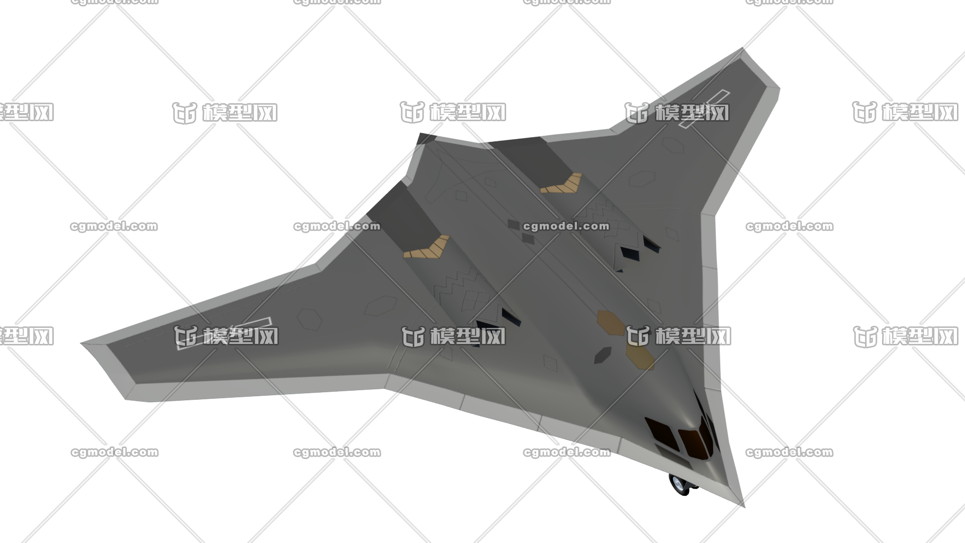 隐身轰炸机战略轰炸机轰20h20模型-军用飞机模型库-maya(.ma/.