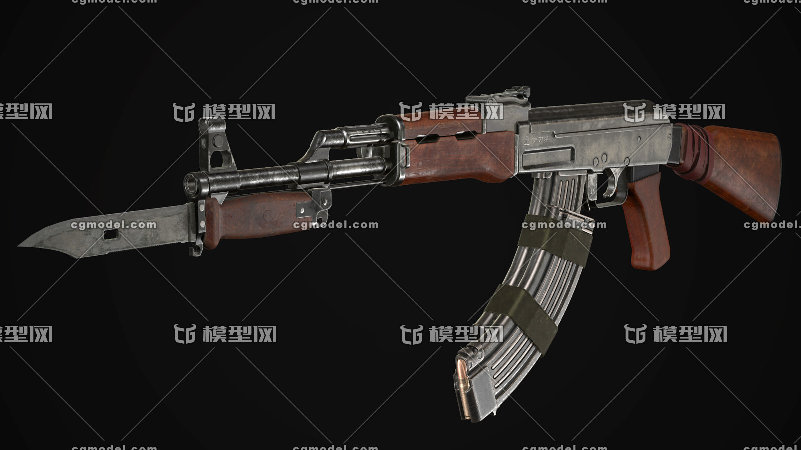 次时代写实苏联ak突击步枪模型