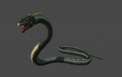 蛇蛇怪物带动画3d模型