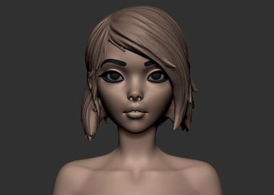 卡通 女性 女人 人物 人体结构 角色 素体模型-女人模型库-zbrush